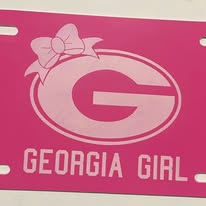 Georgia Girl Custom License Plate – Pink Edition