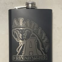 Personalized Football Flask – 8oz Black Matte Engraved Gift for Fans & Coaches
