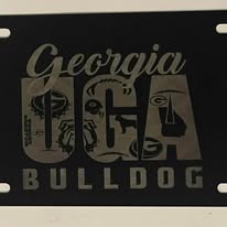 Georgia Bulldogs Engraved License Plate